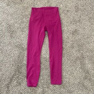 Lululemon magenta size 6 leggings. 25” inseam